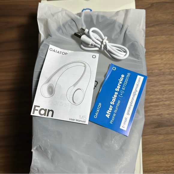Gaiatop Neck Fan M5 Black New In Box - Picture 7 of 7